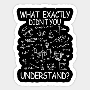 What Exactly You Didn't Understand - Math Sticker